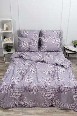 Пододеяльник поплин Виола серый